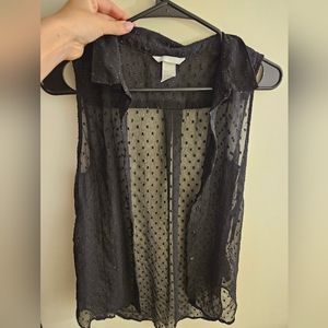 See-through black blouse top from H&M